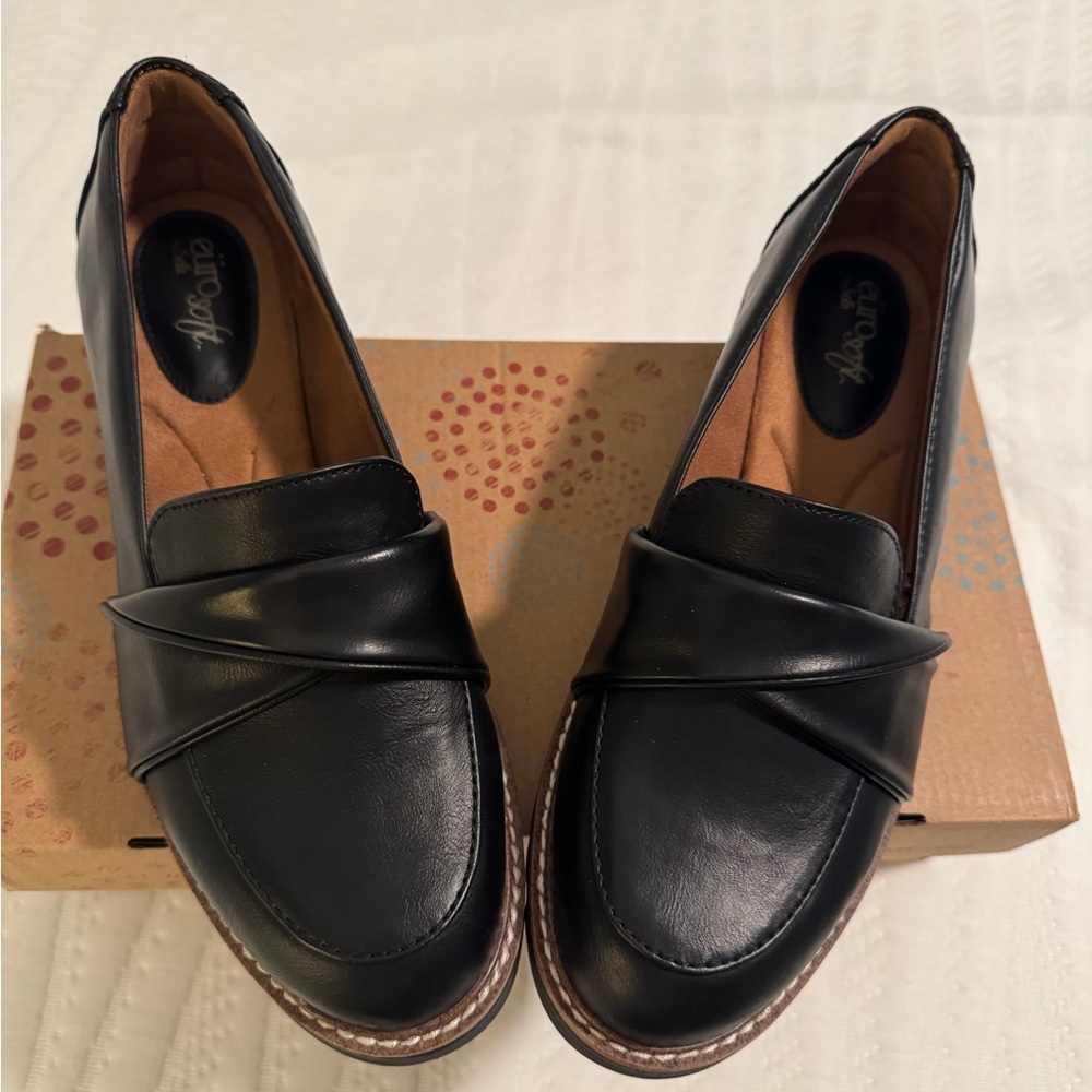 Classic Black Leather Loafers Flats